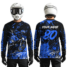 Load image into Gallery viewer, Blue Youth Motocross Jersey Custom Motocycle Shirts Men Women Kid Motocross Shirt UPF30+ DNT39