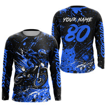 Load image into Gallery viewer, Blue Youth Motocross Jersey Custom Motocycle Shirts Men Women Kid Motocross Shirt UPF30+ DNT39