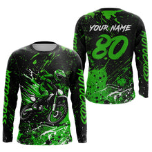 Load image into Gallery viewer, Green Youth Motocross Jersey Custom Motocycle Shirts Men Women Kid Motocross Shirt UPF30+ DNT39