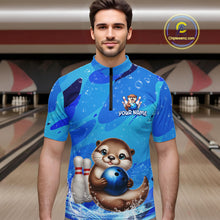 Load image into Gallery viewer, Custom Funny Otte Bowling Jersey for Men Bowling Team Shirts Bowling Gifts Polo &amp; 1/4 Zip HNT269