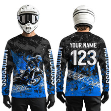 Load image into Gallery viewer, Blue Youth MX Motocross Jersey Custom Racing Motocycle Shirts Men Women Kid UPF30+ DNT42