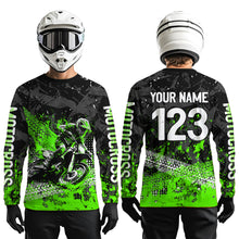 Load image into Gallery viewer, Green Youth MX Motocross Jersey Custom Racing Motocycle Shirts Men Women Kid UPF30+ DNT42