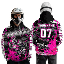 Load image into Gallery viewer, Custom Pink Racing Motocross Hoodie for Kid Men Women Dirt Bike Motorcycle Hoodie HOT40