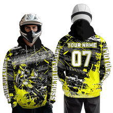 Load image into Gallery viewer, Custom Yellow Racing Motocross Hoodie for Kid Men Women Dirt Bike Motorcycle Hoodie HOT40