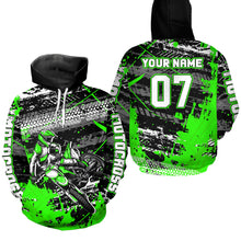 Load image into Gallery viewer, Custom Green Racing Motocross Hoodie for Kid Men Women Dirt Bike Motorcycle Hoodie HOT40