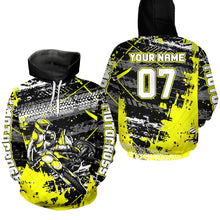 Load image into Gallery viewer, Custom Yellow Racing Motocross Hoodie for Kid Men Women Dirt Bike Motorcycle Hoodie HOT40