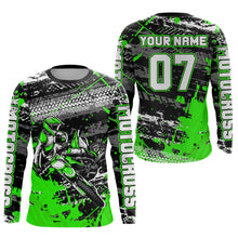 Load image into Gallery viewer, Green Motocross Jersey Racing for Kid Men Women Custom Dirt Bike Shirts UPF30+ DNT45