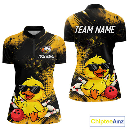 Funny Yellow Duck Custom Bowling Team for Bowler Bowling Jerseys for Women Bowling League HNT564