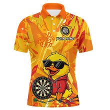 Load image into Gallery viewer, Custom Funny Duck Dart Shirt Dart Team Jersey for Men Dartboard Polo &amp; 1/4Zip Shirts NNT166
