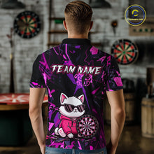 Load image into Gallery viewer, Custom Funny Cat Dart Shirts For Men Dart Board Gifts Darts Team Jerseys Dart League NNT153