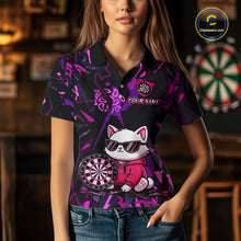 Load image into Gallery viewer, Custom Funny Cat Dart Shirts For Women Dart Board Gifts Darts Team Jerseys Dart League NNT153