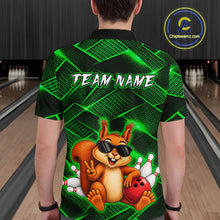 Load image into Gallery viewer, Green Squirrel Funny Custom Bowling Jersey for Men Bowling Team Shirts Bowling League HNT304