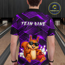Load image into Gallery viewer, Purple Squirrel Funny Custom Bowling Jersey for Men Bowling Team Shirts Bowling League HNT304