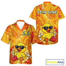 Load image into Gallery viewer, Custom Yellow Duck Hawaiian Bowling Jersey for Men Women Bowling Team Shirts Bowling League HNT236