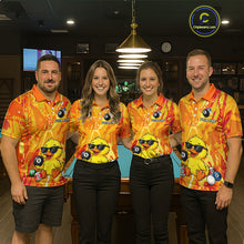 Load image into Gallery viewer, Custom Yellow Duck Funny 8 Ball Pool Shirts Billiard Shirt for Men Billiard Team Jersey League NNT174