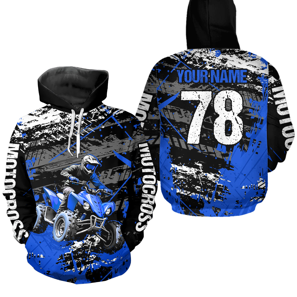 ATV Motocross Hoodie for Men Women Custom ATV Quad Bike for Kid Adult Off Road Hoodie HOT35