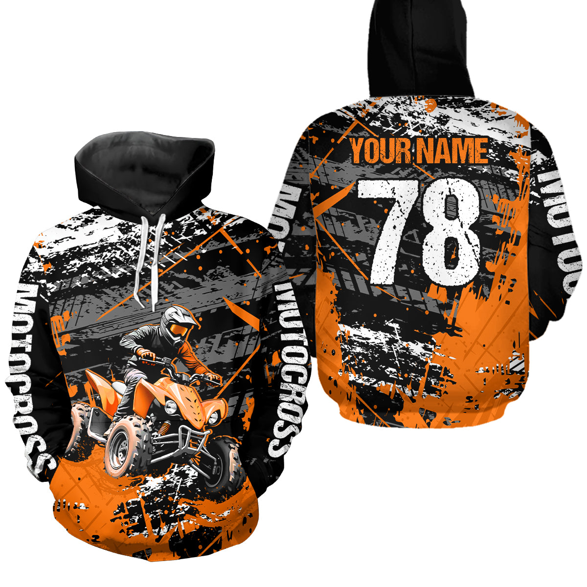 ATV Motocross Hoodie for Men Women Custom ATV Quad Bike for Kid Adult Off Road Hoodie HOT35
