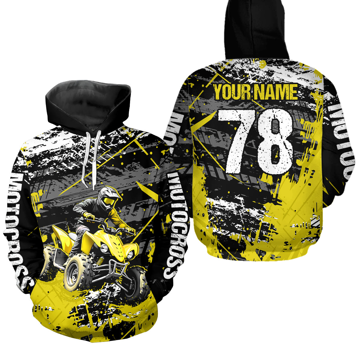 ATV Motocross Hoodie for Men Women Custom ATV Quad Bike for Kid Adult Off Road Hoodie HOT35