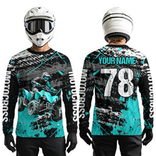 Load image into Gallery viewer, Custom Turquoise Off-Road Quad Bike Shirt Youth ATV Motocross Shirts Kid Men Women UPF30+ DNT78
