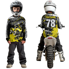 Load image into Gallery viewer, Custom Yellow Off-Road Quad Bike Shirt Youth ATV Motocross Shirts Kid Men Women UPF30+ DNT78