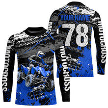Load image into Gallery viewer, Custom Blue Off-Road Quad Bike Shirt Youth ATV Motocross Shirts Kid Men Women UPF30+ DNT78