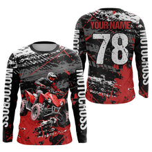 Load image into Gallery viewer, Custom Red Off-Road Quad Bike Shirt Youth ATV Motocross Shirts Kid Men Women UPF30+ DNT78