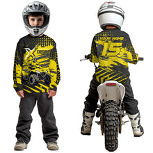 Load image into Gallery viewer, Custom Yellow Off-Road Quad Bike Shirt Extreme ATV Motocross Shirts Kid Men Women UPF30+ DNT79