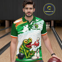 Load image into Gallery viewer, Custom Funny Chameleon Bowling Jersey for Men Bowling Team Shirts Bowling League HNT308