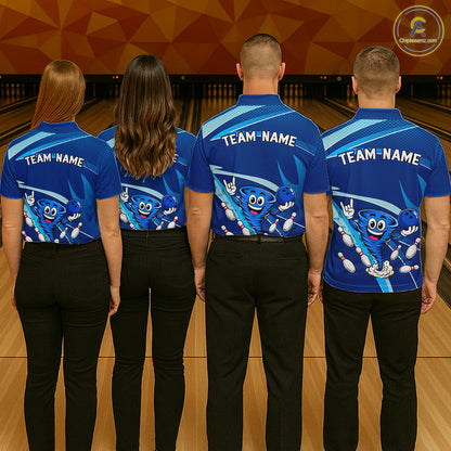 Custom Funny Tornado Bowling Jersey for Women Bowling Team Shirts Bowling League Polo & 1/4 Zip HNT488