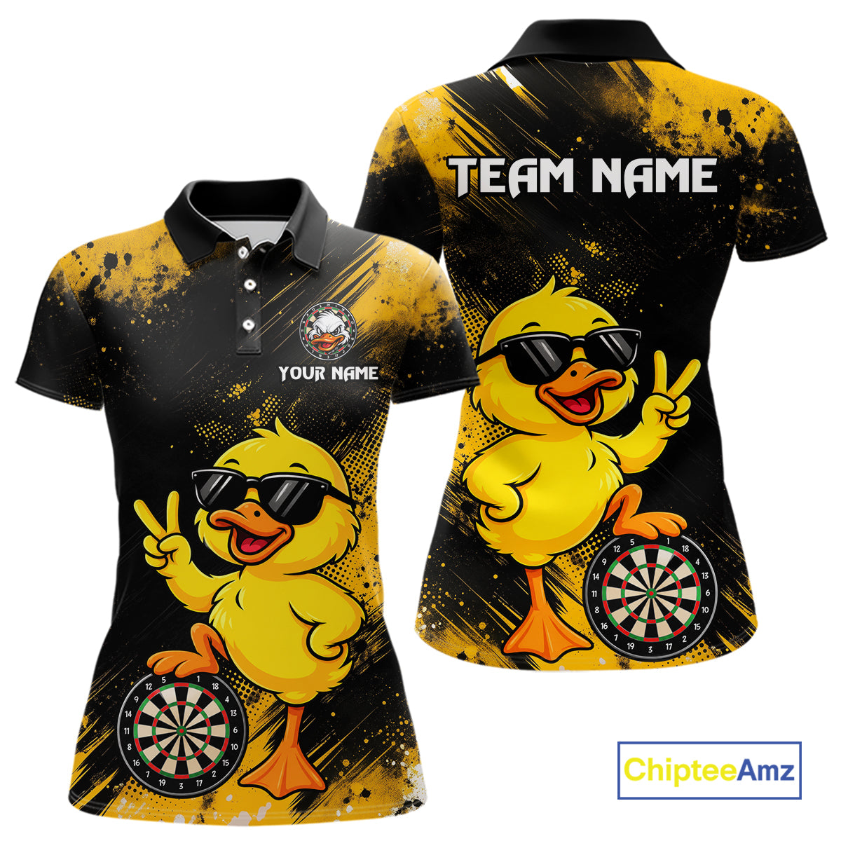 Custom Funny Duck Darts Shirt for Women Darts Team Jerseys for Player Dart League Shirts NNT317