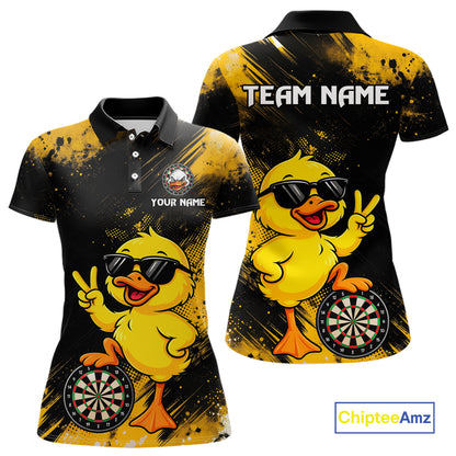 Custom Funny Duck Darts Shirt for Women Darts Team Jerseys for Player Dart League Shirts NNT317