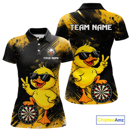 Custom Funny Duck Darts Shirt for Women Darts Team Jerseys for Player Dart League Shirts NNT317
