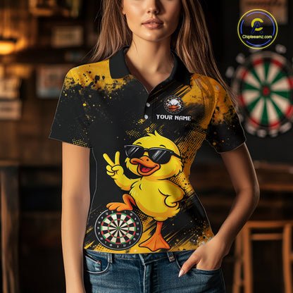 Custom Funny Duck Darts Shirt for Women Darts Team Jerseys for Player Dart League Shirts NNT317