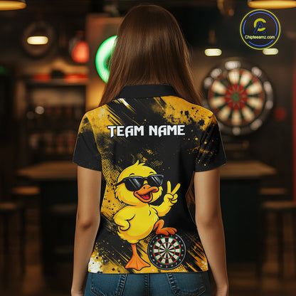 Custom Funny Duck Darts Shirt for Women Darts Team Jerseys for Player Dart League Shirts NNT317