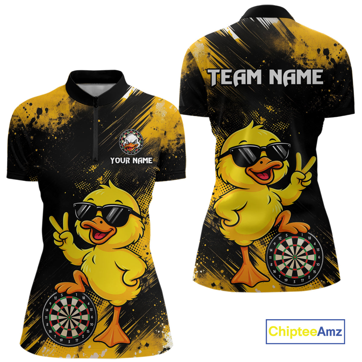 Custom Funny Duck Darts Shirt for Women Darts Team Jerseys for Player Dart League Shirts NNT317