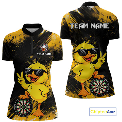 Custom Funny Duck Darts Shirt for Women Darts Team Jerseys for Player Dart League Shirts NNT317