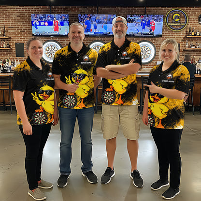 Custom Funny Duck Darts Shirt for Women Darts Team Jerseys for Player Dart League Shirts NNT317