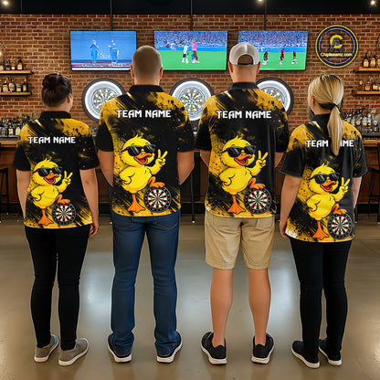 Custom Funny Duck Darts Shirt for Women Darts Team Jerseys for Player Dart League Shirts NNT317