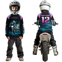 Load image into Gallery viewer, Blue Youth Dirt Bike Jersey Men Women Kid Custom Motocross Jersey Off-Roading Jersey DNT49