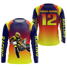 Load image into Gallery viewer, Yellow Youth Dirt Bike Jersey Men Women Kid Custom Motocross Jersey Off-Roading Jersey DNT49