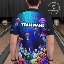 Load image into Gallery viewer, Custom Jellyfish Bowling Jersey for Men Ocean Theme Bowling Team Shirt Bowling League HNT272