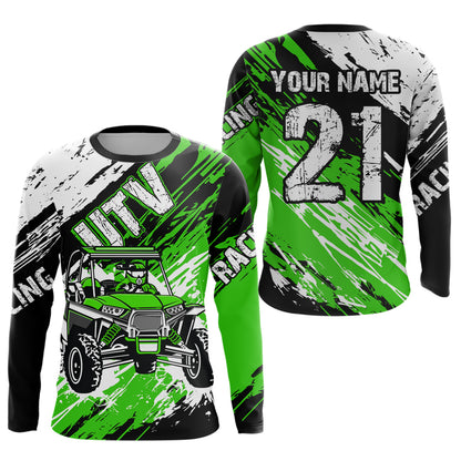 Custom Green UTV Motocross Racing Shirt Men Women Side by Side UTV Off-Road Shirts UPF30+ DNT95