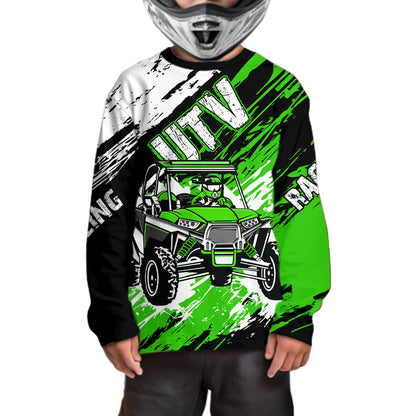 Custom Green UTV Motocross Racing Shirt Men Women Side by Side UTV Off-Road Shirts UPF30+ DNT95