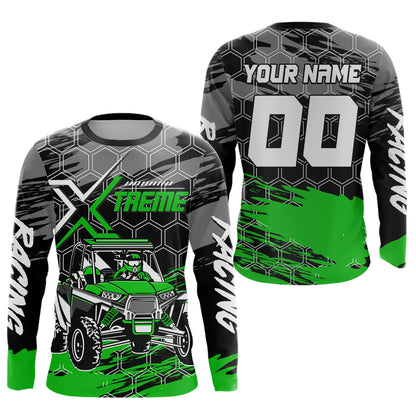 Custom Green UTV Off-Road UTV Motocross Racing Shirt Men Women Side by Side UTV Off-Road Shirts UPF30+ DNT96