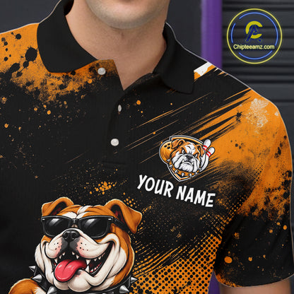 Custom Funny Bulldog Bowling Shirt for Men Bowling Team Jersey for Bowler Bowling League HNT578