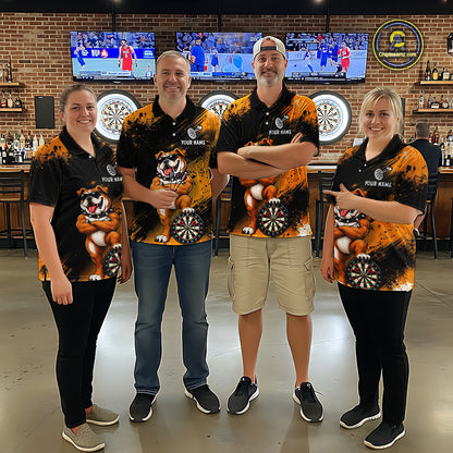 Bulldog Womens Darts Polo & Quarter Zip Shirts Custom Dart Shirts For Team Darts Jerseys NNT320