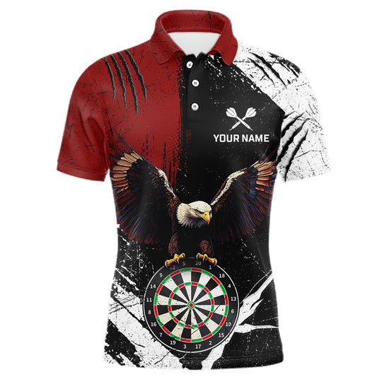 Custom Red Eagle Dart Shirt for Men Dartboard Shirt Dart Jerseys Gift for Team Polo &1/4 Zip NNT110
