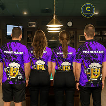 Load image into Gallery viewer, Custom Funny Purple Beer 8 Ball Pool Billiard Shirt for Women Polo &amp; 1/4 Zip, Billiard Team Jerseys NNT147