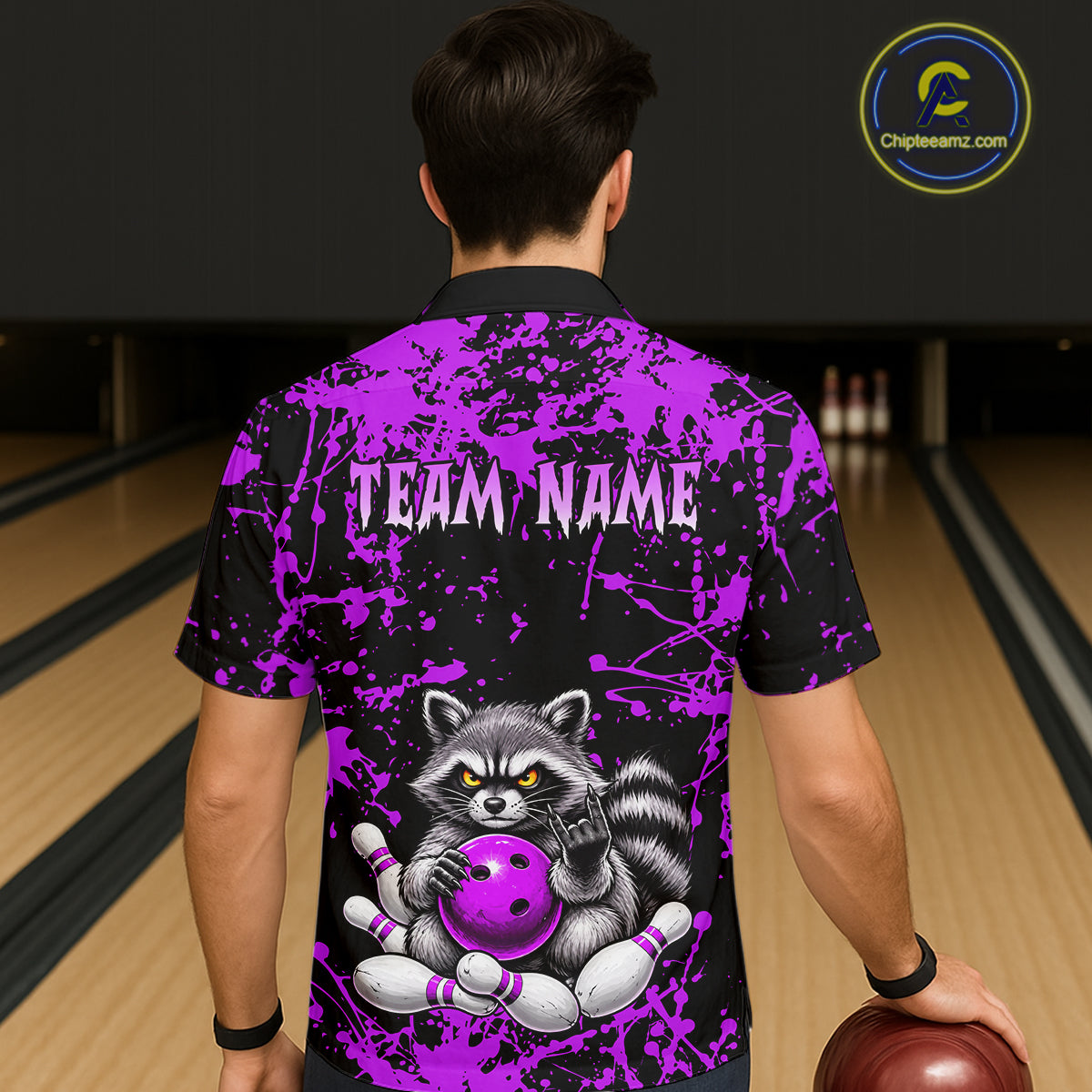 Funny Raccoon Bowling Shirt, Personalized Raccoon Hawaiian Bowling Team Jersey for Men Women HNT678