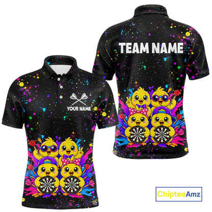 Custom Colorful Funny Chick Dart Shirts for Men Dart Team Jerseys Dartboard League Shirt NNT339